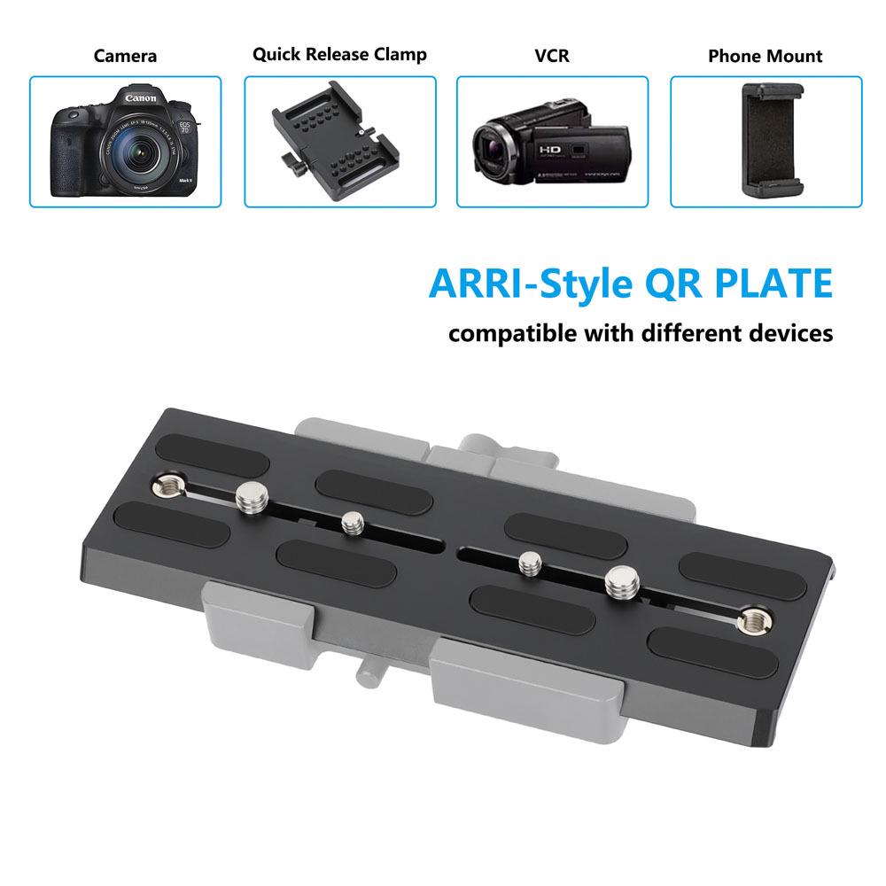 HDRIG 8" ARRI Dovetail Quick Release Base Plate for Sony/Canon Cameras 3935