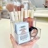 1ks Průhledný akrylový 3-5 přihrádkový box na make-up, kbelík na štětce na make-up, organizér na make-up, studentský stolní držák na pera, úložný box na šperky