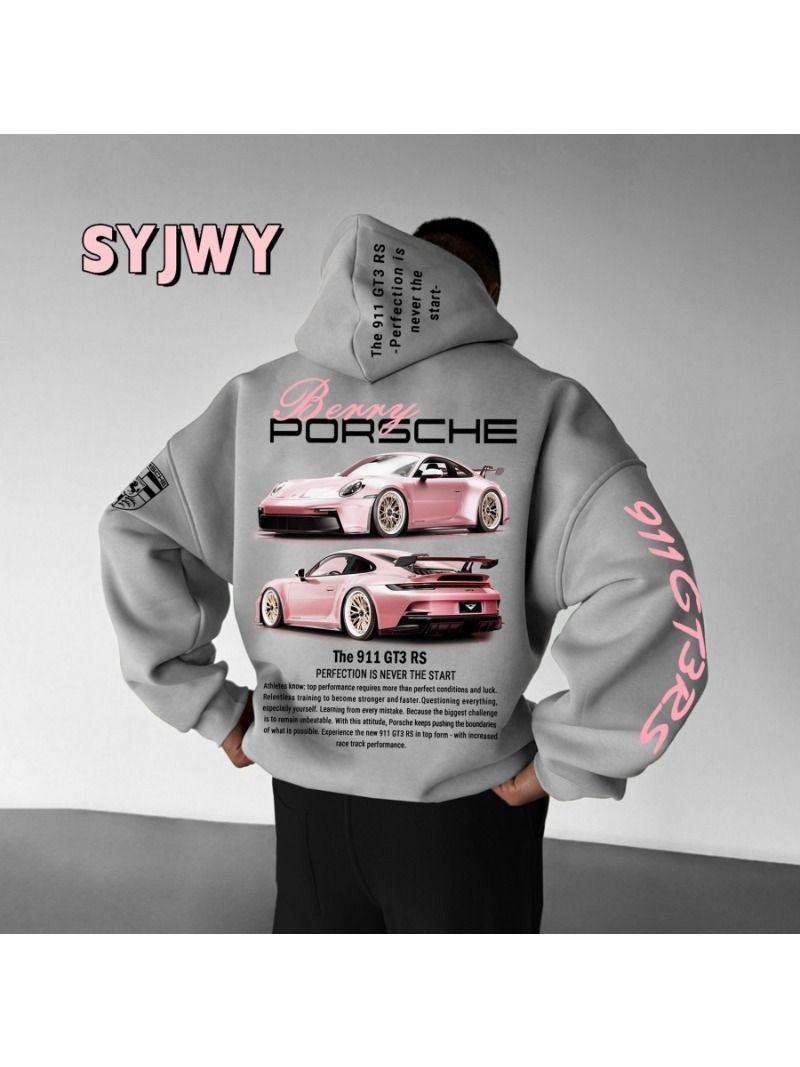 

Худі з принтом Porsche Авто мрії для чоловіків і жінок Streetwear Oversized Зіп-худі Y2k Hip Hop Harajuku Флісове Тепле Жіночий Чоловічий Одяг L чорний