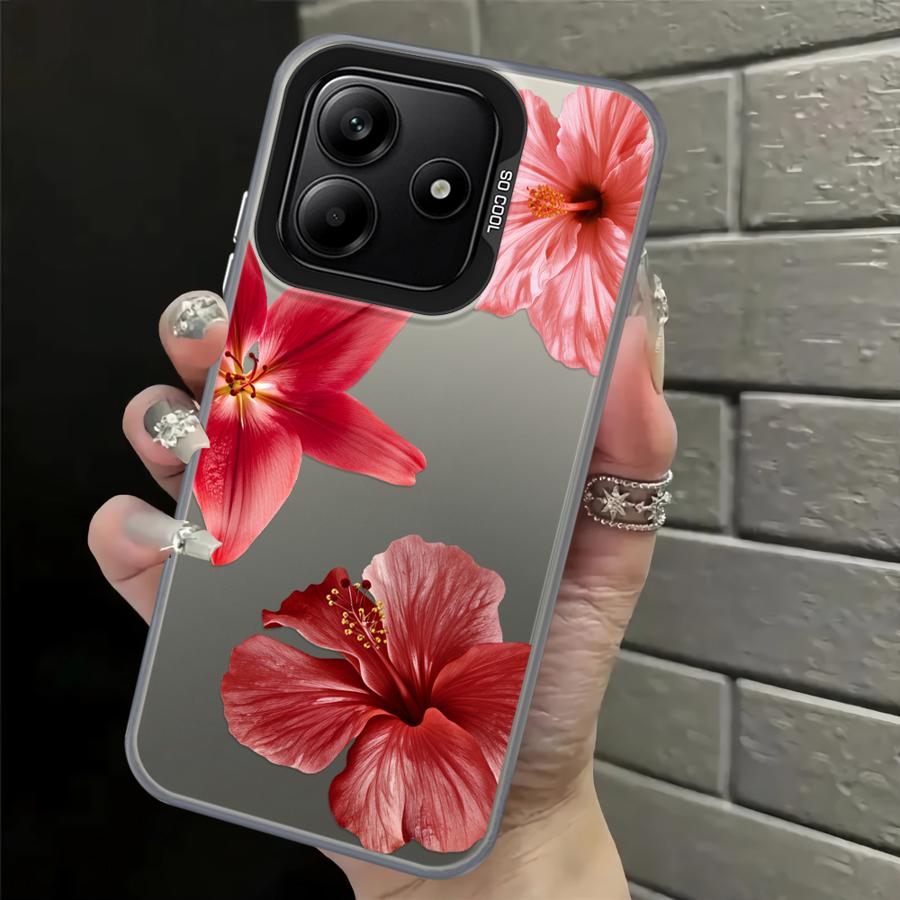 Cherry Flower Print Clear Case for Xiaomi Mi 11 Lite 13T 12T Pro Back Phone Cover