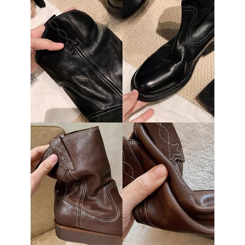 Single Boots, Women's Boots, Thick-heeled Mid-calf Boots, Short Boots, Women's Shoes