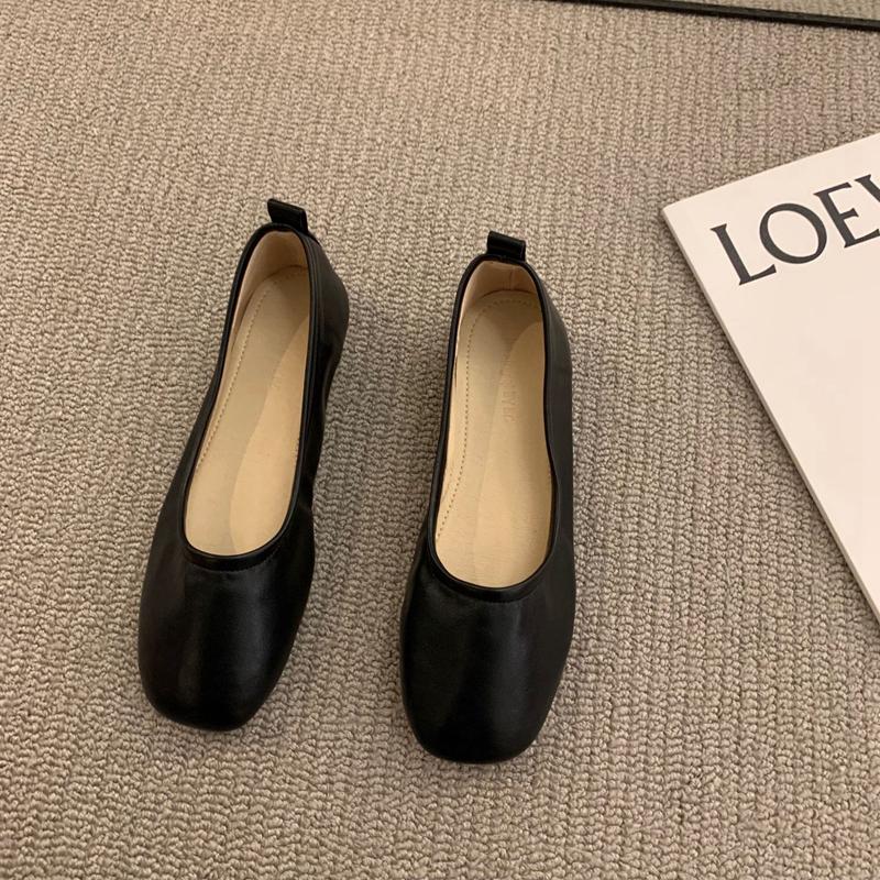 Fashion SUOJIALUN 2024 Summer New Women Flat Shoes Fashion Candy Color Ladies Round Toe Shallow Slip On Ballet Flats Soft Ballerinas Sho