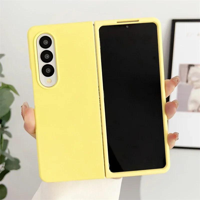 Fashion Soft Liquid Silicone Matte Protect Cases for Samsung Galaxy Z Fold 7 6 5 4 3 5G Anti-Scratch Skin Feel Solid Color Cover