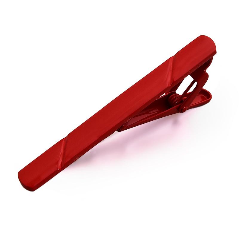 Brass Tie Clip with Laser Logo, 5.8x0.6cm - Men's Formal Business Accessory