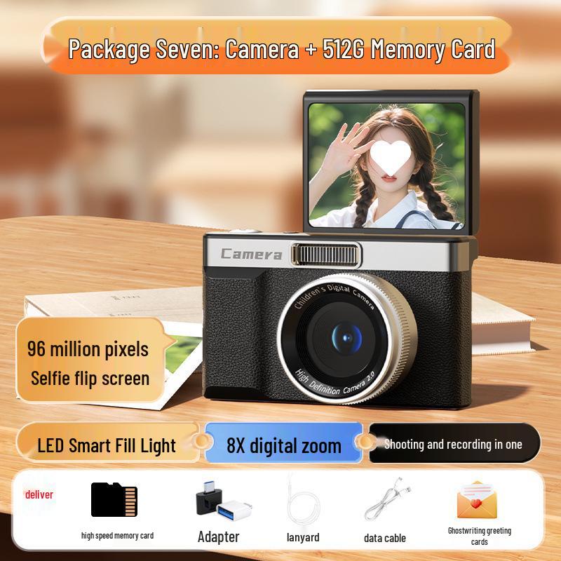 9600W HD Pixel 4K Drehbarer Klappkamera für Selfies, Studenten, Campus, Reisen und den tragbaren Einsatz