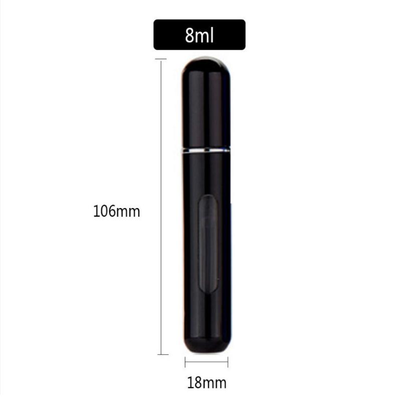 

10/8/5 мл распылитель духов портативный контейнер для жидкости для косметики путешествия мини алюминиевый спрей спирт пустая многоразовая бутылка