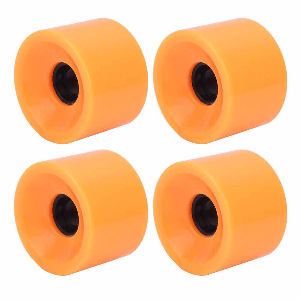 4PCS Set Skateboard High Elastic Colorful PU Wheel Accessory for Most SkateboardsOrange