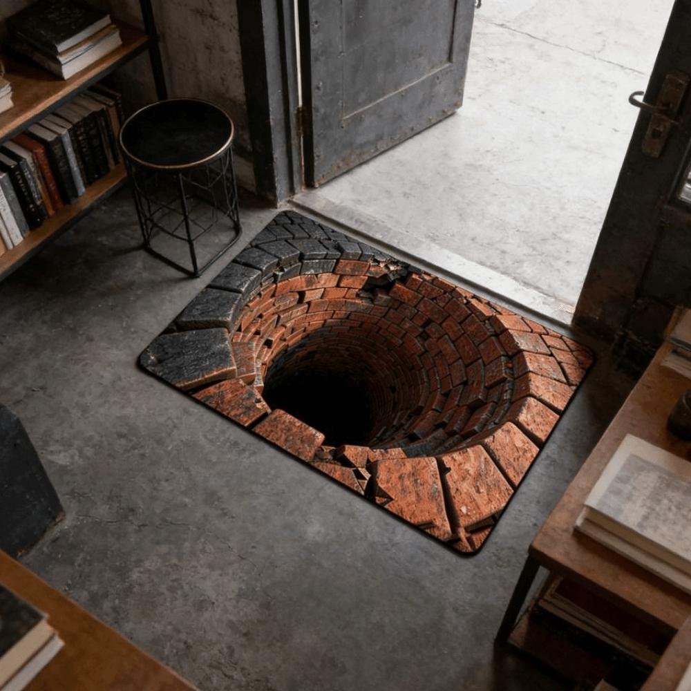 Non-slip Optical Illusion Doormat 3D Flat Bedroom Door Rug Creativity Bathroom Carpet  Home Decor