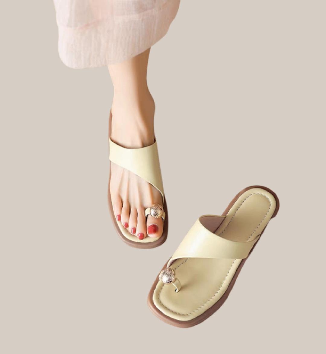 

Women s flat bottom 2025 summer sandals thick bottom beach new fairy wind casual cool slippers 35