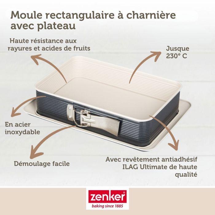 Moule à charnière - zenker - 7821 - acier inoxydable - 28x18x7 cm - anti-adhésif