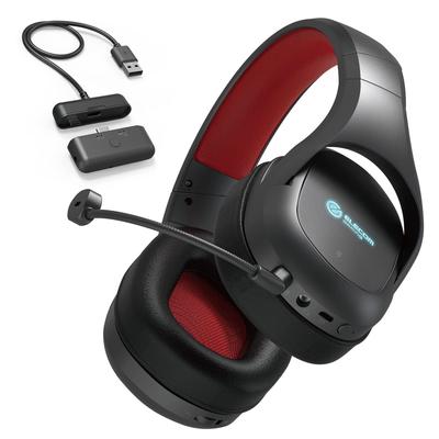 Auriculares Gaming ELECOM Inalámbricos Función Mezclador con Transmisor USB Función Surround RGB 5 4 NINTENDO Función Silencio Negro [PS / / SWITCH] HS-GMW100BK