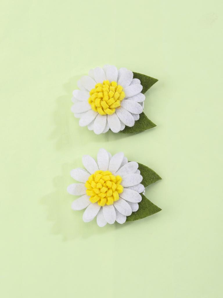 Sunflower Hair Clip for Girls Solid Polyester Hairpins Korean DIY Fashion Hairwear Handmade Hairgrips Children Hair Accessories
