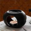 Good-Simple Black Candle Heating Holder Ceramics Essential Oil Diffuser Furnace Household Spa Aromatherapy