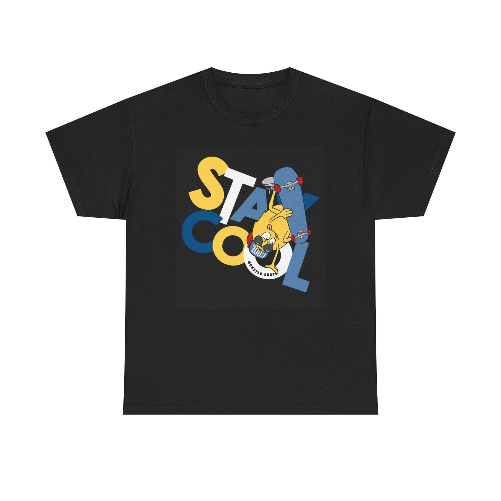 Men s and Women s T-shirts Stay Cool Skateboarding Graphic L