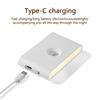 Motion Sensor LED Night Light USB Rechargeable Wireless Magnetic Cabinet Lamp Up and Down Luminous For Bedroom Closet Stair