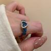 Wind Pearl Zircon Butterfly Ring Female Niche High-end Sense Light Luxury Couple Pair Ring Temperament Open Ring