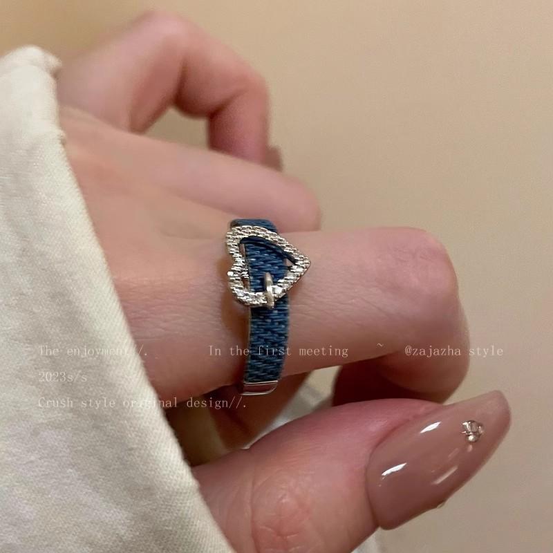 Wind Pearl Zircon Butterfly Ring Female Niche High-end Sense Light Luxury Couple Pair Ring Temperament Open Ring