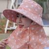 Sun Protection Cover Face Cap Neckline Mask Tea Picking Hat Portable Sunscreen Bucket Hat  Riding