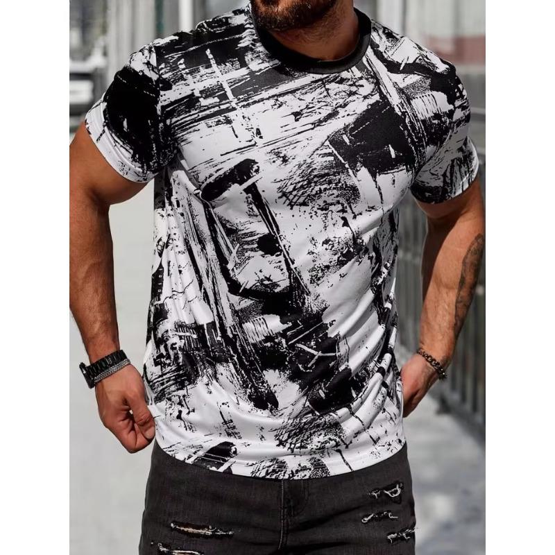 

Vintage Printing Design Men s T-Shirt Summer Outdoor Men Short Sleeve Trendy Casual Men s Clothing Fashion Breathable Men s Top S