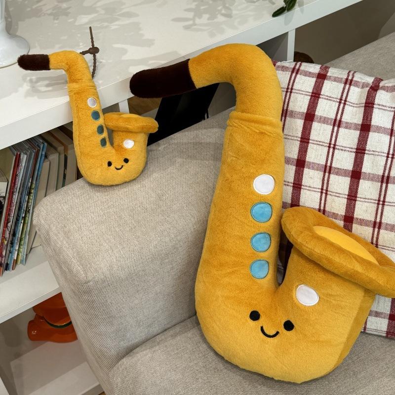 Xiaohongshu Same Saxophone Musical Instrument Doll Throw Pillow Plush Toy College of Music Commemorative Gift Art Student