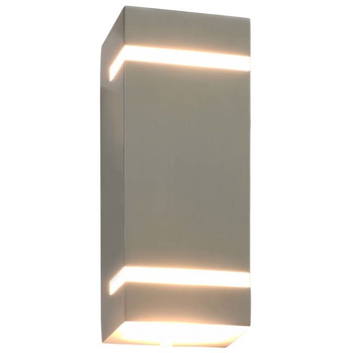 VidaXL 2x Appliques Murales d'Extérieur Rectangulaire Lampe Eclairage Mural Luminaire Couloir Chambre Allée Jardin Balcon 45651