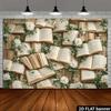 1Pcs Retro Book Floral White Flowers Decoration Background Backdrop For Photo Studio Photo Booth Party
