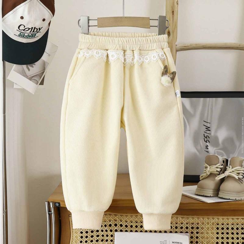 New Autumn Winter Pants Baby Clothes Children Girls Thick Warm Pants Toddler Casual Cartoon Clothing Infant Trousers Kids Sportswear