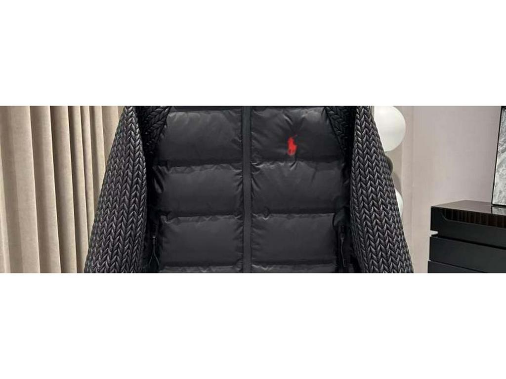 High-End Winter Patchwork Duck Down Coat with Wheat Ear Design and Hood