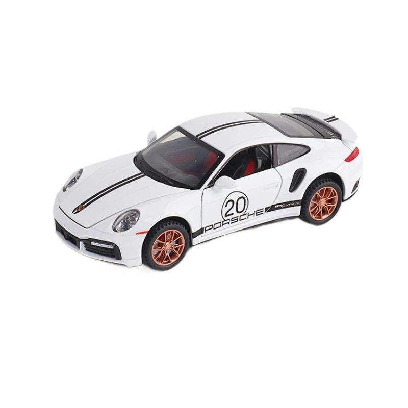 1/32 Scale Porsche 911 Turbo S Diecast Metal Model Toy Sports Car with Sound And Light For Kids Adults