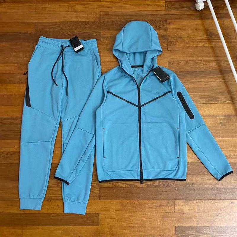 Completo da uomo in maglia con cappuccio multicolore per sport primaverili e autunnali