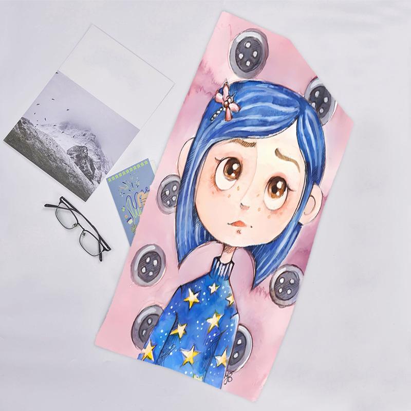 1pc Coraline Beach Towel, Beach and Seaside Swimming Pool Equipment, Fashion Pattern, Rectangular, Travel Essentials