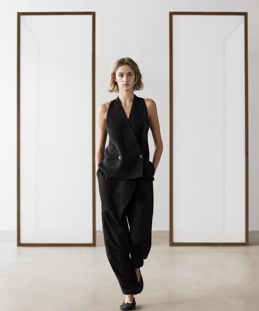 Masimodutti Fluid Pareo Detail Pants
