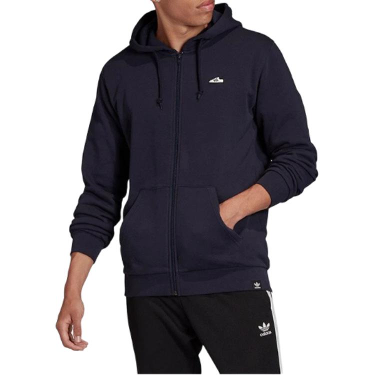 adidas Sst Fz Hoodie With Full Zip Men Jackets Ink-Blue FM3397