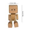 Shaking Wooden Man Figurine Car Decoration Small Ornaments Leg-swinging Robot Figurine Cute Wood Man Car Good Creative Gifts
