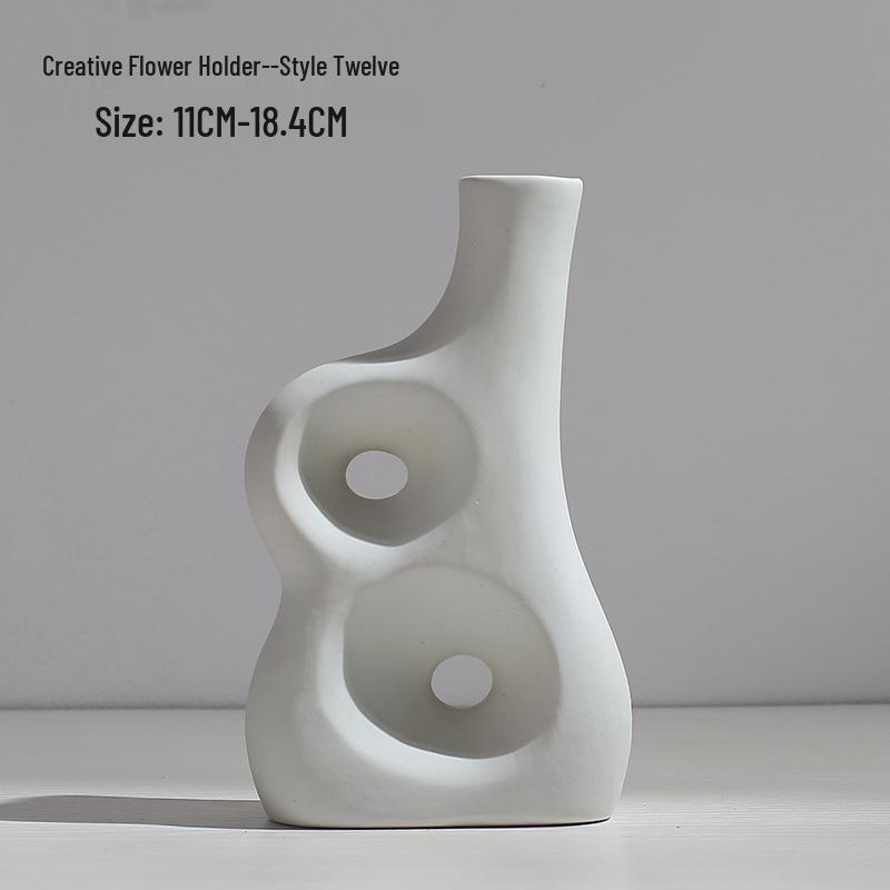 Nordic Style Ceramic Vase for Dried Flower Arrangements - Ideal for Hydroponic and Living Room Decor
