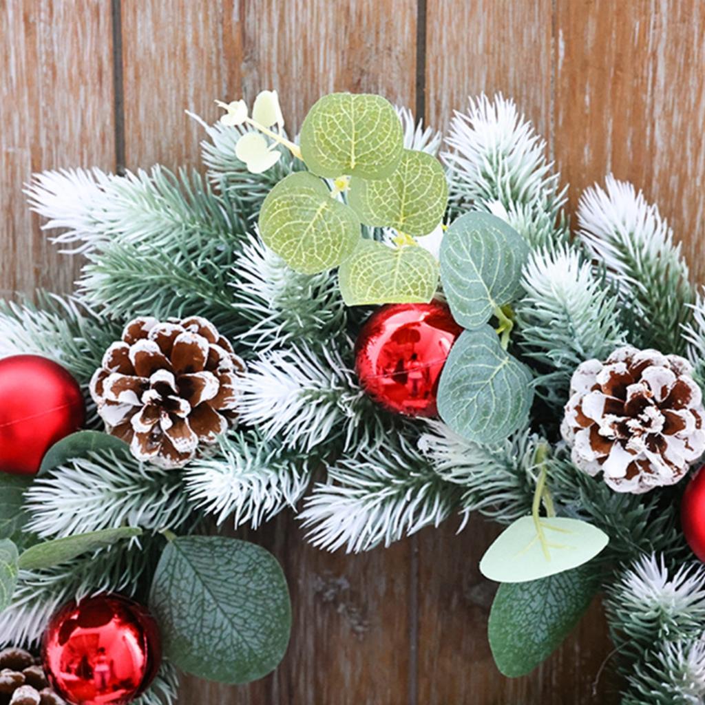 Door Wreath Realistic Eucalyptus Wreath Green Plant Decoration Artificial Christmas Wreath For Wall Front Door Window