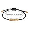 2Pcs Tibetan Copper Beads Bracelet Adjustable Handmade Buddhist Lucky Knot Red+Black Cord Bracelet for Women Men