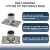 22mm 25mm 30mm 32mm 90 Degree Square Handrail Rail Bases Marine Boat Yacht Rail Mounting Brackets 316 Stainless Steel