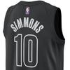 Jordan Brooklyn Nets Statement Edition Letter Number Print V-Neck Soccer Jersey Men jersey Black DO9518-013