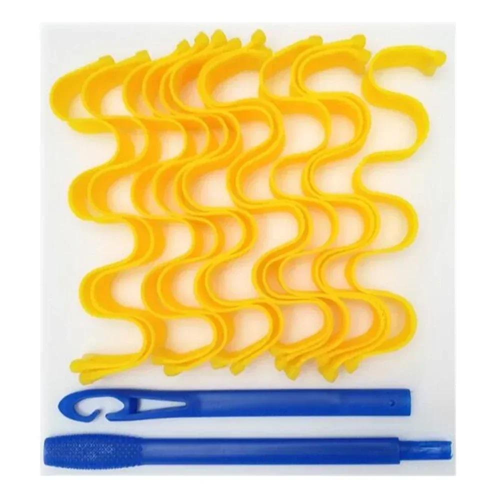 12Pcs Heatless Hair Curlers Spiral Hairs Curlers 30CM  Magic No Heat Hairs Curls for Long Styling Hooks DIY Hair Rollers Set