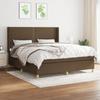 3131932 vidaXL Divan Bed with Mattress Dark Brown 180x200 Cm