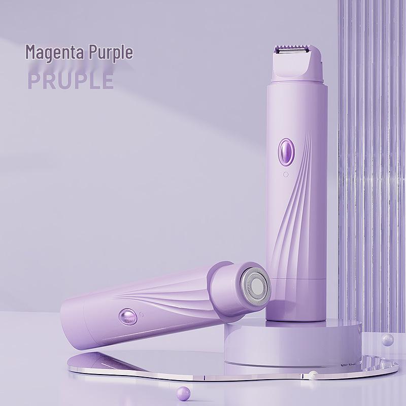 Portable Double Head Wireless Charging Mini Electric Pubic Hair Shaver for Women