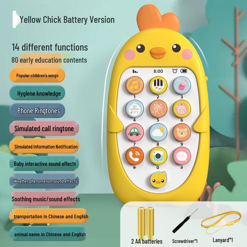 Bilingual Toy Phone: Children's Enlightenment & Learning with Remote Control Simulation Music