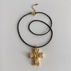Diamond Studded Neckchain Fashionable Crucifix Pendant Necklaces Adjustable Collarbone Chain Cross Jewelry Ornament