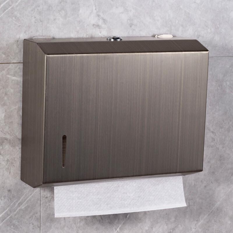 Ścienny dozownik ręczników papierowych ze stali nierdzewnej