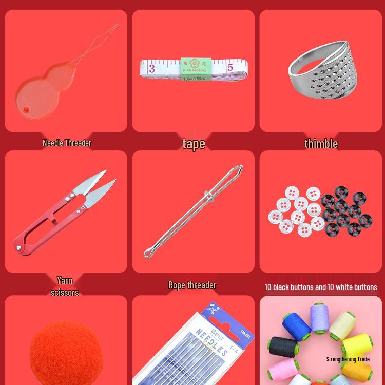 Wedding & Dowry Needle & Thread Box: Large, Multifunctional, Portable Sewing Kit for Household Use