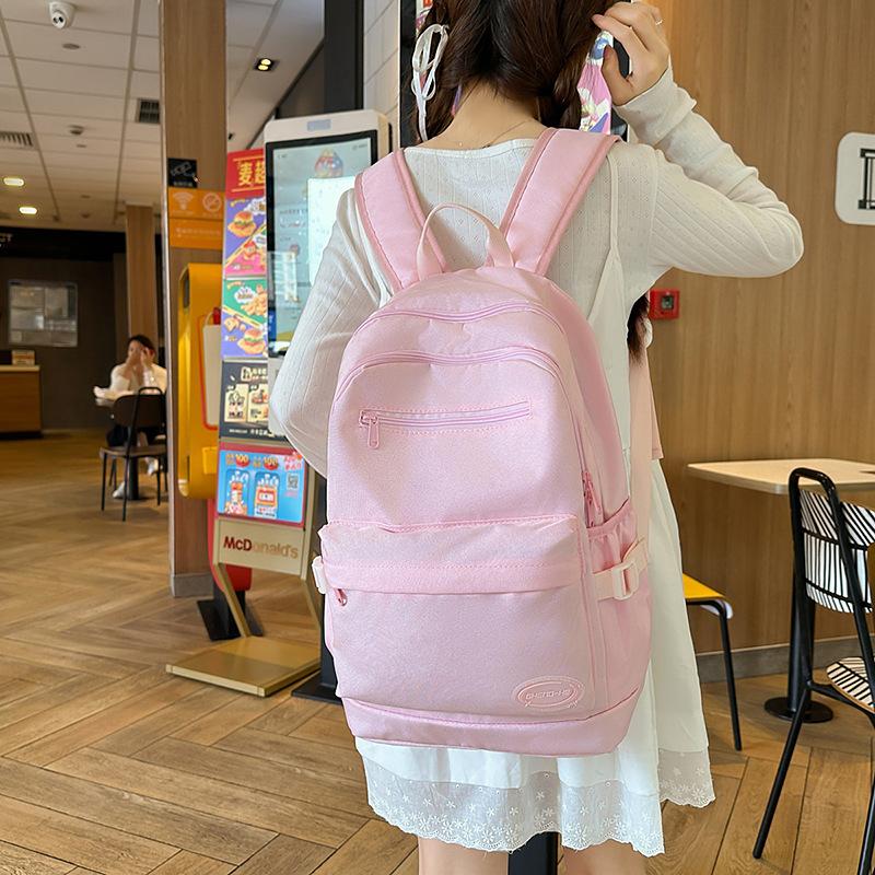 New Japanese school bag ins niche versatile simple large-capacity backpack junior high school student casual computer backpack