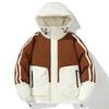 Men's new down jacket winter trend hooded jacket couple men's and women's same thickened white duck down cold top