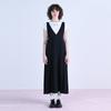 WOVEMENT Crepe Pleated Dress Black Wbcsop008Bk