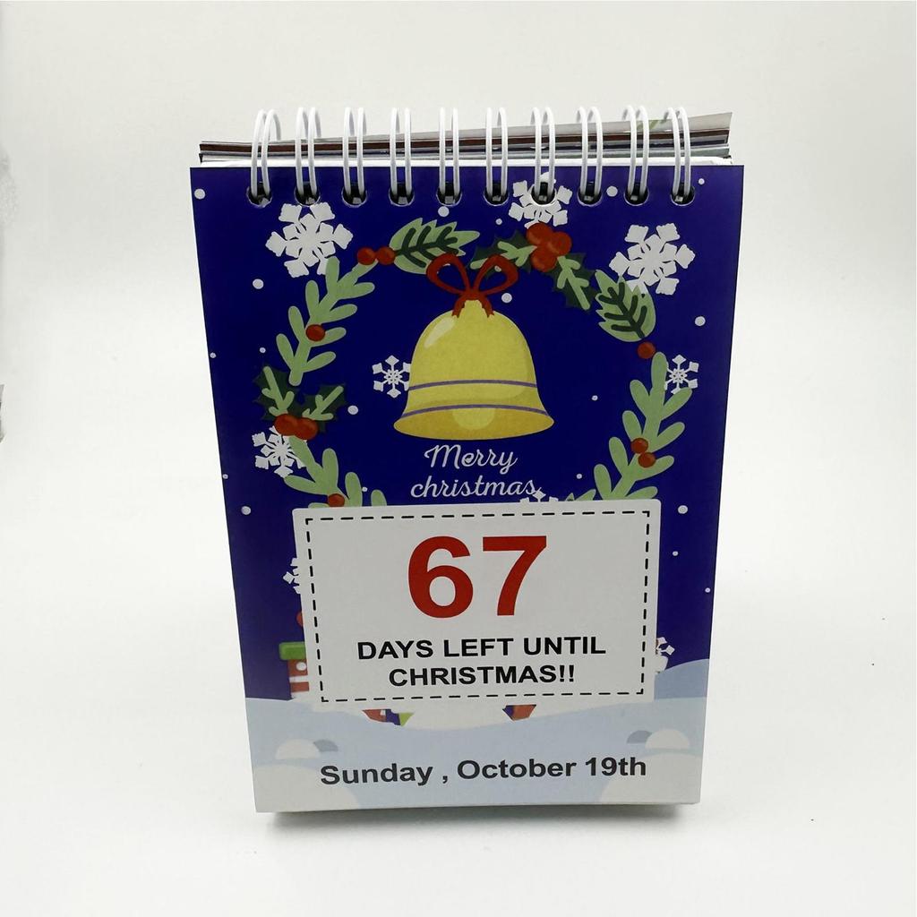 100 Day Christmas Countdown Calendar 2025 Festive Desktop Calendar Christmas Tear Off Countdown Desk Calendar